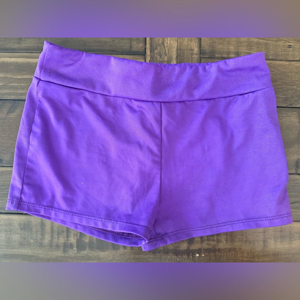 Freestyle - Sparkly Purple gymnastics shorts
